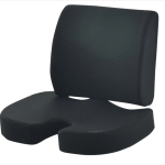 SuperOrtho Set Durable Lumbar and Seat Cushion Memory Foam Black / Σετ Ανατομικά Μαξιλάρια μέσης και καθίσματος